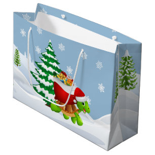 Cute Christmas Holiday turtle party bag