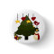 Cute Christmas Holidays Tree Snowman Stars Bird