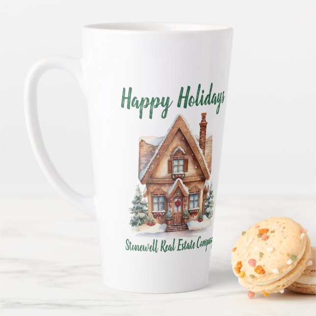 Cute Christmas Home Personalised Realtor Latte Mug (In Situ)
