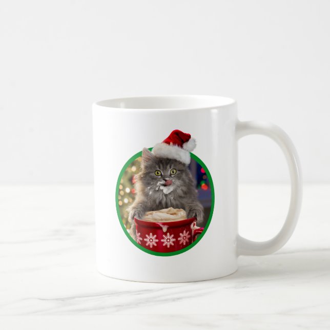 Cute Christmas Hot Cocoa Kitty Coffee Mug (Right)