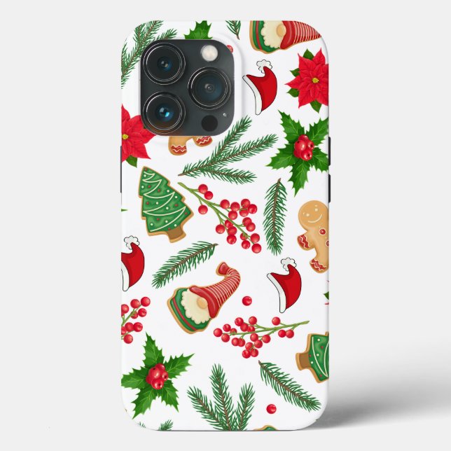 Cute Christmas illustration pattern Case (Back)