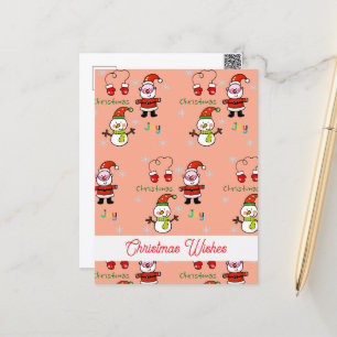 cute Christmas joy Postcard