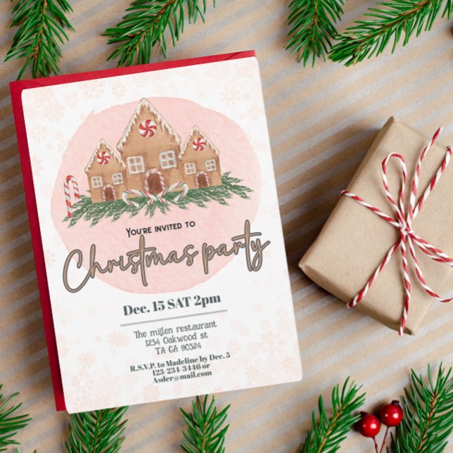 Cute christmas kids holiday party invitation (Creator Uploaded)