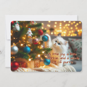 Cute Christmas Kitten Greeting Card