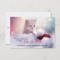 Cute Christmas Kitten Save The Date