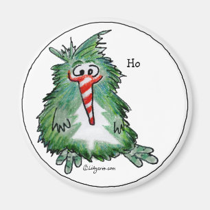 Cute Christmas Kiwi Cartoon Magnet