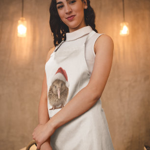Cute Christmas Kiwi, custom Apron