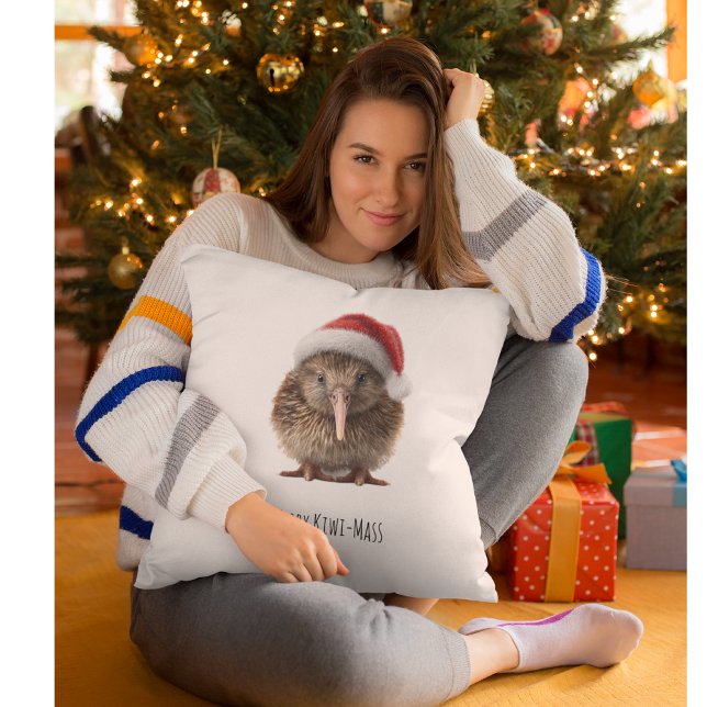 Cute Christmas Kiwi, custom Cushion (Creator Uploaded)