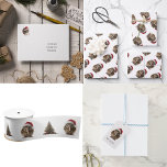 Cute Christmas Kiwi, custom Wrapping Paper Sheet<br><div class="desc">Wrap your holiday gifts in style with these custom allover wrapping sheets,  featuring a charming repeating pattern of our cute kiwi bird in a festive Santa hat. This delightful design is a perfect way to add a cosy and unique touch to your present</div>