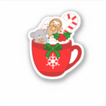 Cute Christmas Koala Sloth Hot Chocolate 