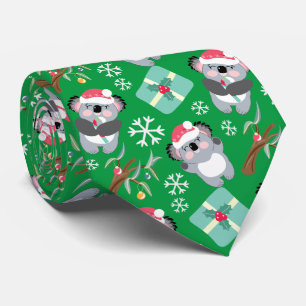 Cute Christmas Koala Tie