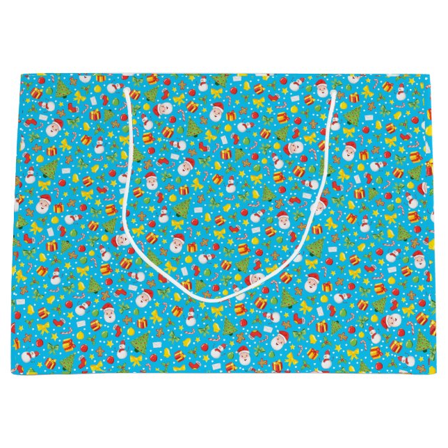 Cute Christmas Large Gift Bag (Front)