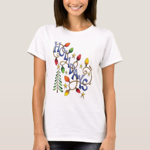 Cute Christmas, Lights and Stars with Holiday Text T-Shirt