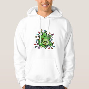 Cute Christmas Lights Frog Hoodie
