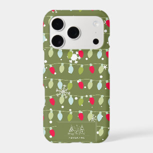 Cute Christmas Lights Olive Green Red Blue