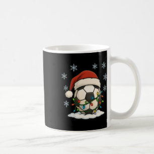 Cute Christmas Lights Wrapped On Soccer Byll Sport Coffee Mug