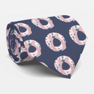 Cute Christmas Llama Repeat Pattern Tie