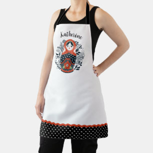 Cute Christmas Matryoshka Nesting Doll Apron