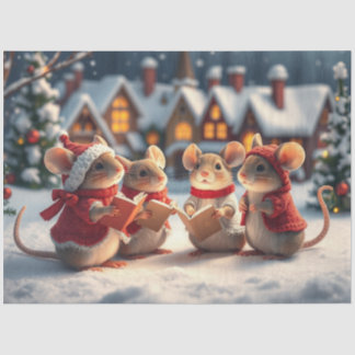 Cute Christmas Mice Tissue Paper