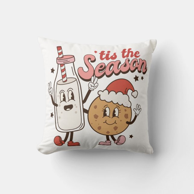 Cute Christmas Milk and Cookie Cushion (Front)
