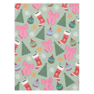 Cute Christmas Mint Green Tablecloth