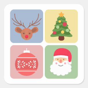 Cute Christmas modern icon sticker