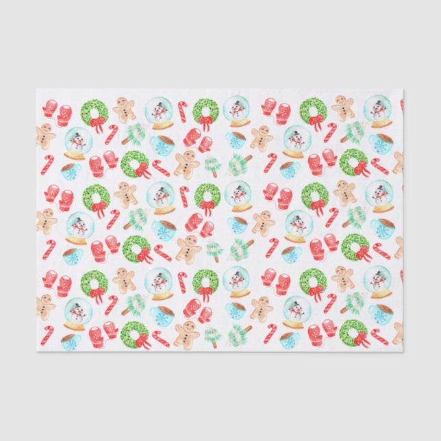 Cute Christmas Most Wonderful Time of the Year Tissue Paper (Front)
