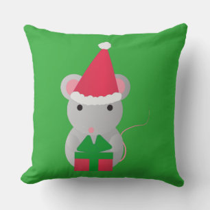 Cute Christmas Mouse Cushion