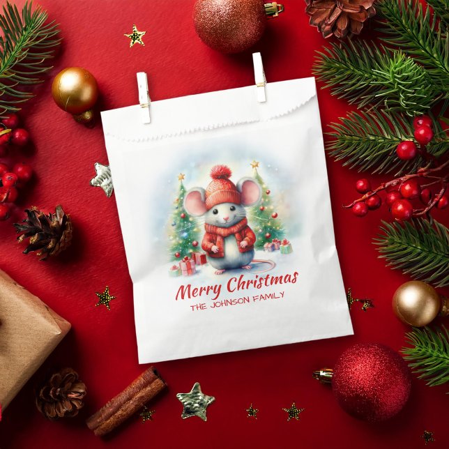 Cute Christmas Mouse Party Favour Bag (Creator Uploaded)