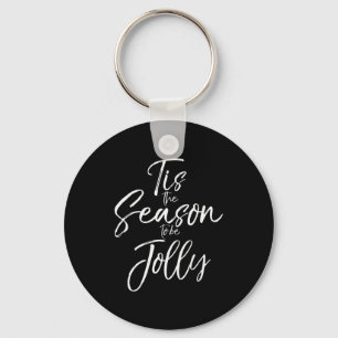 Cute Christmas Music Carol Lyric Tis The Season To Key Ring