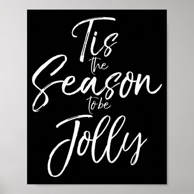 Cute Christmas Music Carol Lyric Tis The Season To Poster (Front)