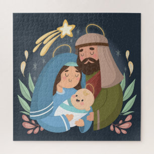Cute Christmas Nativity Jigsaw Puzzle