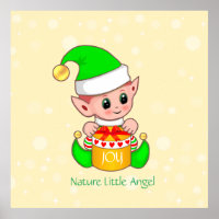 Cute Christmas Nature Angelic Elf