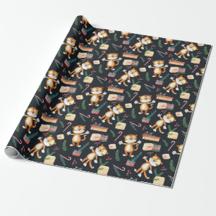 Cute Christmas/New Year Tiger Wrapping Paper