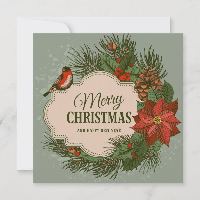 Cute Christmas Note Card (Front)