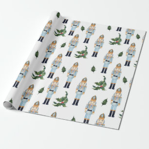 Cute Christmas Nutcracker Pattern Wrapping Paper