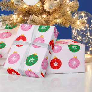 Cute Christmas Ornament Wrapping Paper