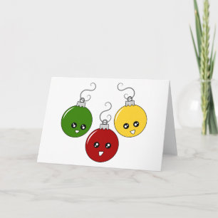 Cute Christmas Ornaments Holiday Card
