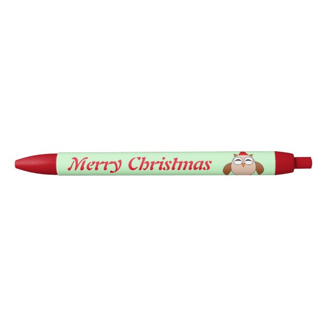 Cute Christmas Owl Custom Pen (Front)