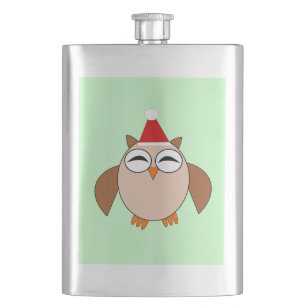 Cute Christmas Owl Flasks