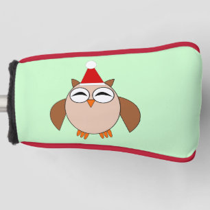 Cute Christmas Owl Golf Putter Cover