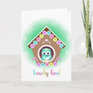 Cute Christmas owl Holiday Card