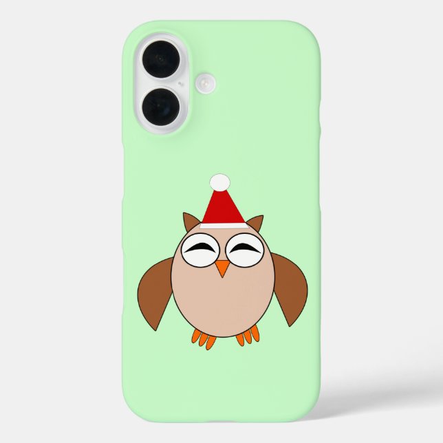 Cute Christmas Owl iPhone Case (Back)