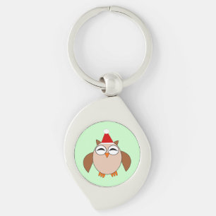 Cute Christmas Owl Keychain
