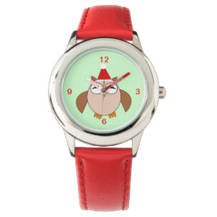 Cute Christmas Owl Kids Watch with Numbers