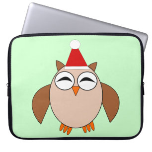 Cute Christmas Owl Laptop Bag