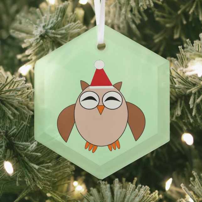Cute Christmas Owl Ornament (Insitu)