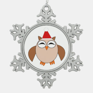 Cute Christmas Owl Ornament