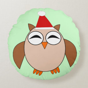 Cute Christmas Owl Pillow