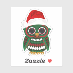 Cute Christmas Owl Plaid Cosy Festive Holiday
